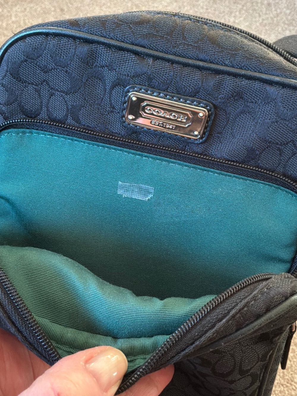 Coach Crossbody in Black Signature Fabric - Picture 6 of 6